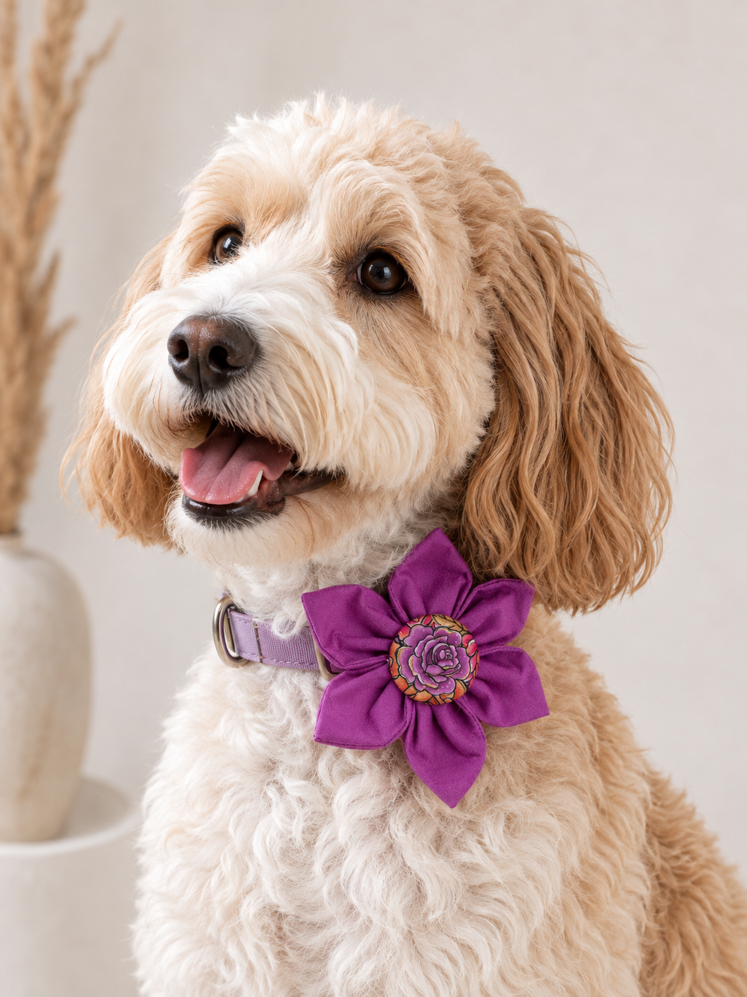 Large Flower| Fabric Collar Accessory for Dogs & Cats | Halloween & Fall Edition