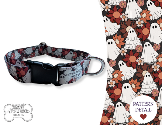 Floral Ghosts Dog Collar (Copy)