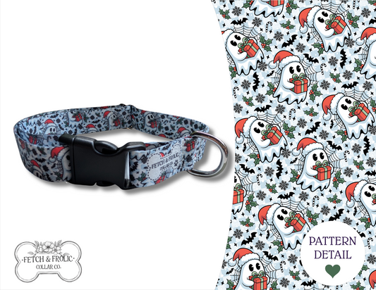 Merry Little Ghosts Christmas Dog Collar