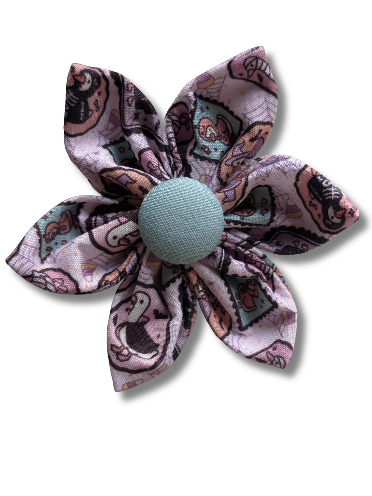 Handmade Dog Collar Flower | Fabric Collar Accessory for Dogs & Cats | Halloween Edition
