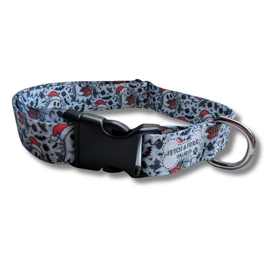 Merry Little Ghosts Christmas Dog Collar