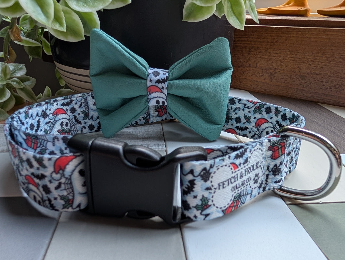 Merry Little Ghosts Christmas Dog Collar