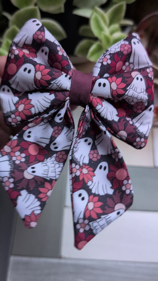 Sailor Bow| Fabric Collar Accessory for Dogs & Cats | Christmas Edition