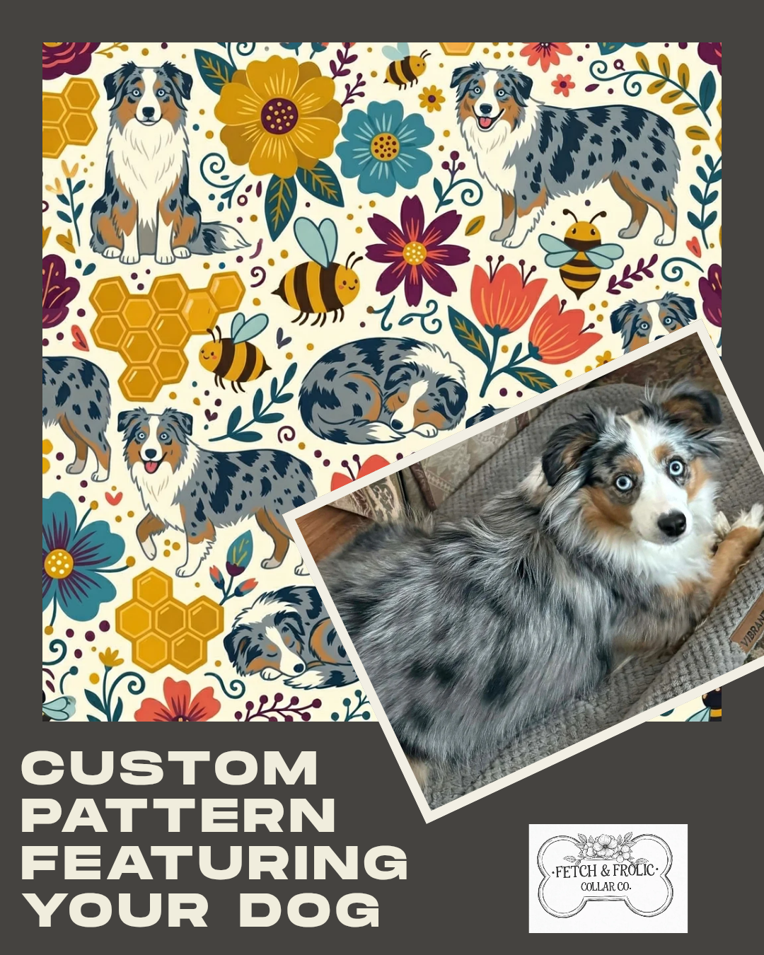 Custom Dog Collar & Leash Set – Featuring Your Dog