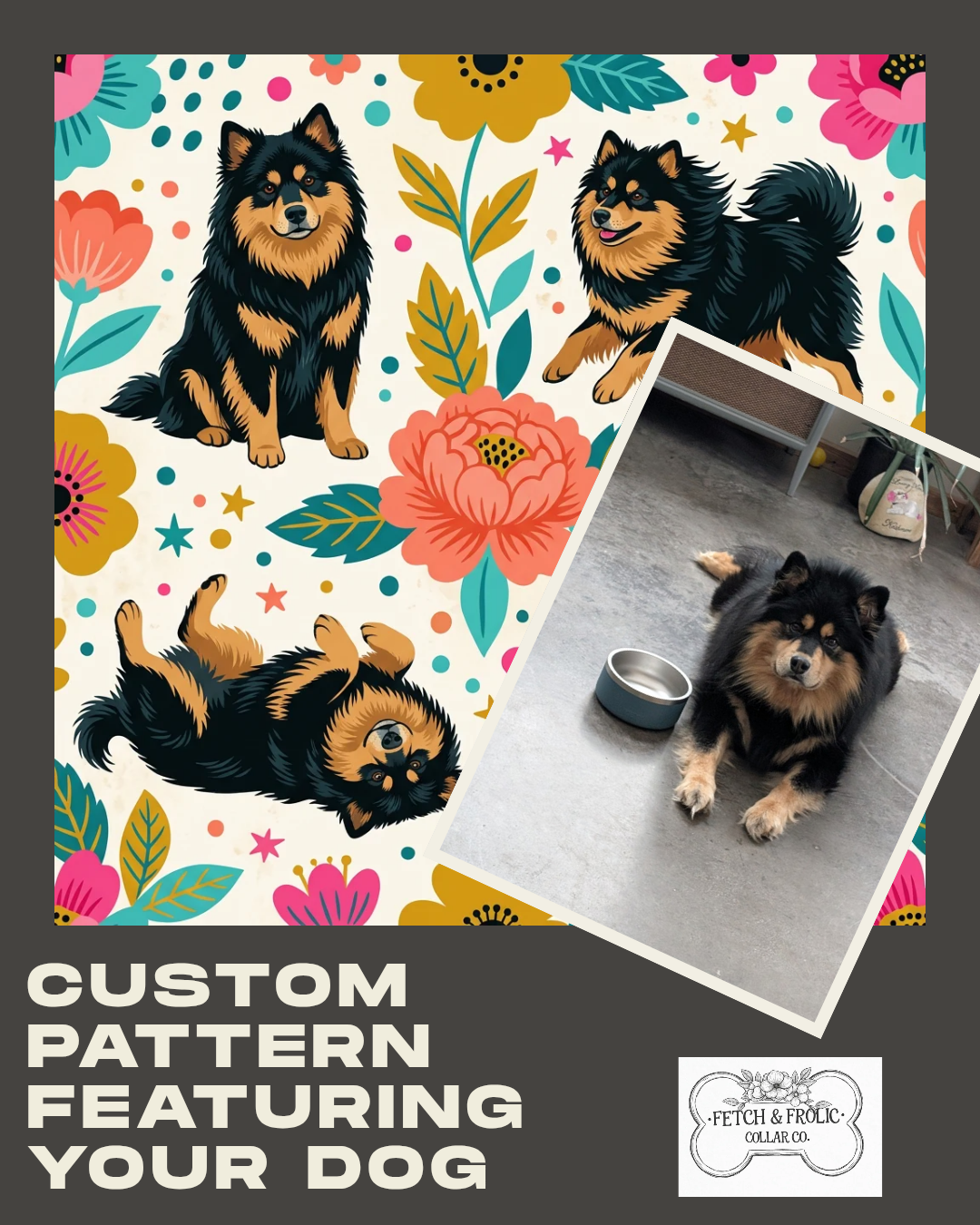 Custom Dog Collar & Leash Set – Featuring Your Dog